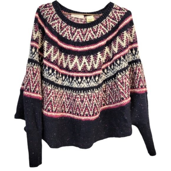 Anthropologie Sleeping on snow | Midland Pullover Sweater Poncho wool Blend - Picture 3 of 10